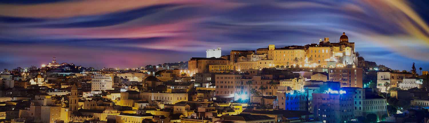 Cagliari - La città al tramonto